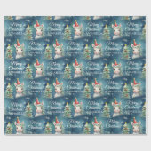 Papier Cadeau Unicorne de Noël colorée (Plat)