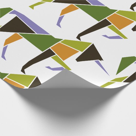 Papier Cadeau Unicorne géométrique Moderne Abstrait Tangram Anim (Coin)