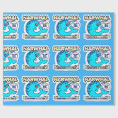 Papier Cadeau Unicorne Narwhal De La Mer (Plat)