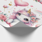 Papier Cadeau Unicorne rose (Coin)