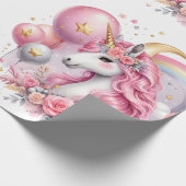 Papier Cadeau Unicorne rose (Coin)