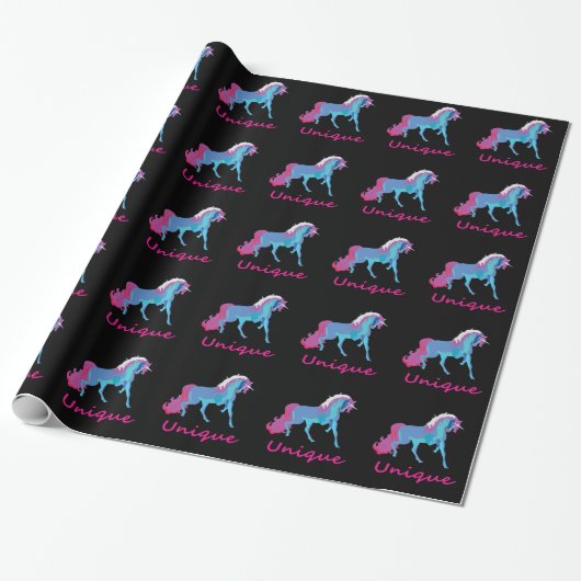 Papier Cadeau Unicorne unique (Déroulé)