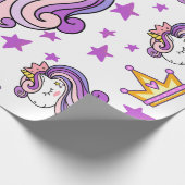 Papier Cadeau Unicorne violette (Coin)
