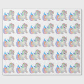 Papier Cadeau Unicornes (Plat)