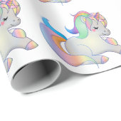 Papier Cadeau Unicornes (Coin rond)