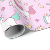 Papier Cadeau Unicornes (Coin rond)