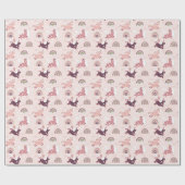 Papier Cadeau Unicorns Rainbows : Pastel Magic Arrière - plan. (Plat)