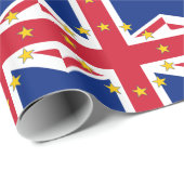 Papier Cadeau Union européenne Royaume-Uni Grande-Bretagne Union (Coin rond)