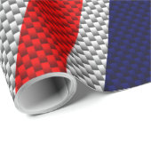 Papier Cadeau Union Jack sur l'impression en fibre de carbone (Coin rond)