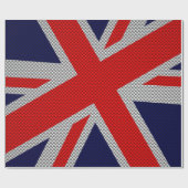 Papier Cadeau Union Jack sur l'impression en fibre de carbone (Plat)