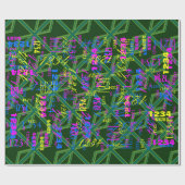 Papier Cadeau Union Jack verte de forêt en gras (Plat)