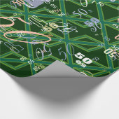 Papier Cadeau Union Jack verte de forêt en gras (Coin)