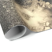 Papier Cadeau Unique Abstrait Black Gold Purple Pink Art (Coin rond)