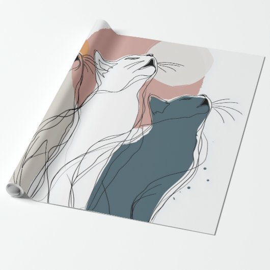 Papier Cadeau Unique Forest Animal All-Occasion Gift Wrap (Déroulé)