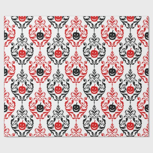 Papier Cadeau Unique Halloween Pumpkin Pattern (Plat)