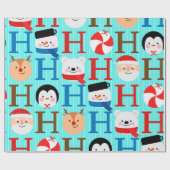Papier Cadeau Unique Noël Coloré (Plat)