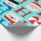 Papier Cadeau Unique Noël Coloré (Coin)