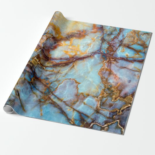Papier Cadeau unique texture of natural stone - marble, onyx, gr (Déroulé)
