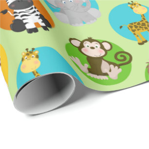 Papier Cadeau unisex junjungle animaux fête des enfants