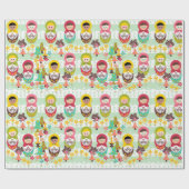 Papier Cadeau Unité autour de l'enveloppe de cadeau du monde (Plat)