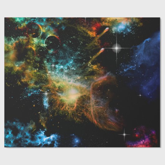 Papier Cadeau Univers impressionnant (Plat)