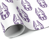 Papier Cadeau Université d'Albany Chef de la mascotte Great Dane (Coin rond)