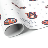Papier Cadeau Université d'Auburn | Motif de vacances (Coin rond)