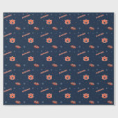 Papier Cadeau Université d'Auburn | Motif de vacances (Plat)