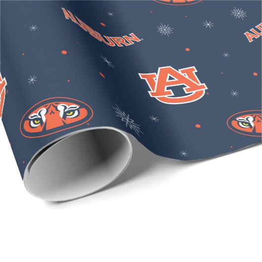 Papier Cadeau Université d'Auburn | Motif de vacances (Coin rond)