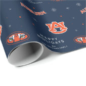 Papier Cadeau Université d'Auburn | Motif de vacances (Coin rond)