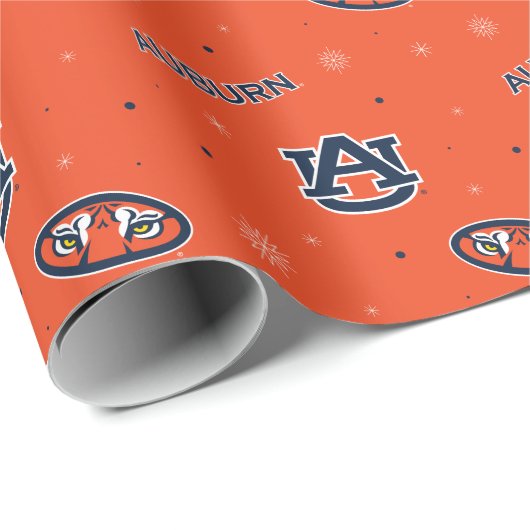 Papier Cadeau Université d'Auburn | Motif de vacances (Coin rond)