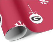 Papier Cadeau Université de Géorgie | Vacances (Coin rond)