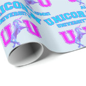 Papier Cadeau Université de Unicorn (Coin rond)