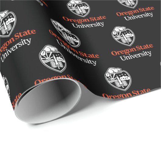 Papier Cadeau Université d'État de l'Oregon (Coin rond)