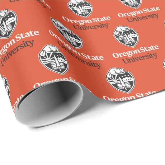 Papier Cadeau Université d'État de l'Oregon (Coin rond)