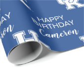 Papier Cadeau Université du Kentucky | Anniversaire (Coin rond)