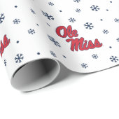 Papier Cadeau Université du Mississippi | Ole Miss Script (Coin rond)