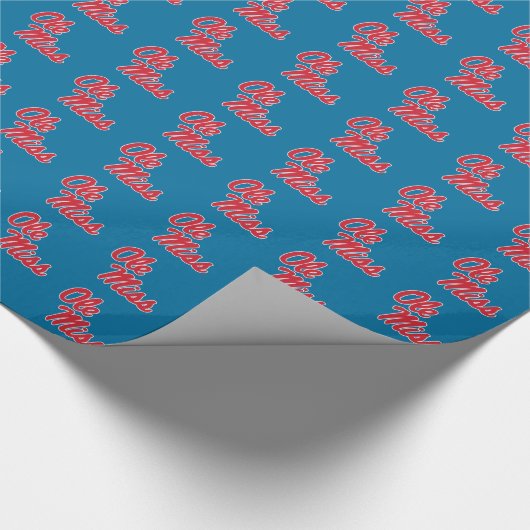 Papier Cadeau Université du Mississippi | Ole Miss Script (Coin)
