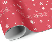 Papier Cadeau Université du Mississippi | Ole Miss Wordmark (Coin rond)