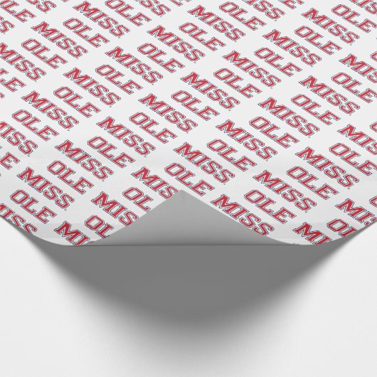 Papier Cadeau Université du Mississippi | Ole Miss Wordmark (Coin)
