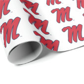Papier Cadeau Université du Mississippi | Script M (Coin rond)