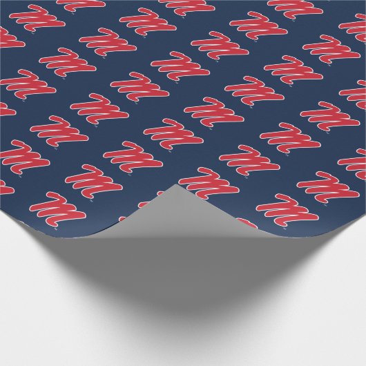Papier Cadeau Université du Mississippi | Script M (Coin)
