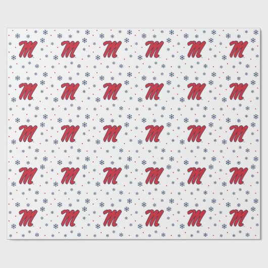 Papier Cadeau Université du Mississippi | Script M (Plat)
