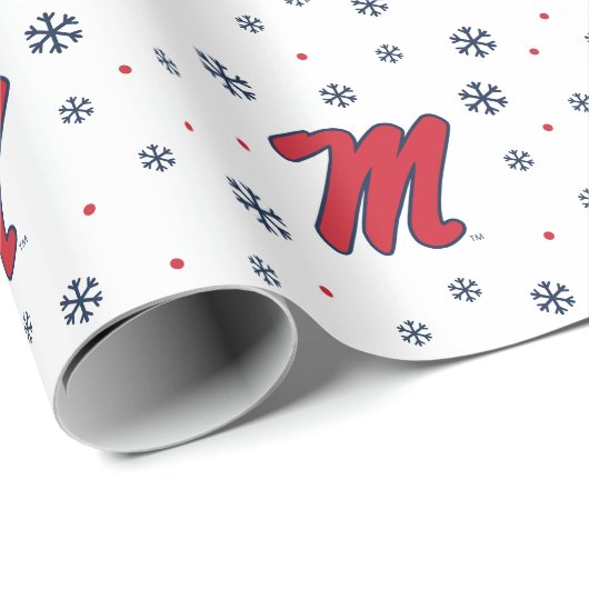 Papier Cadeau Université du Mississippi | Script M (Coin rond)