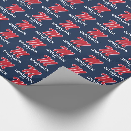 Papier Cadeau Université du Mississippi | Script M (Coin)