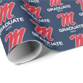 Papier Cadeau Université du Mississippi | Script M (Coin rond)