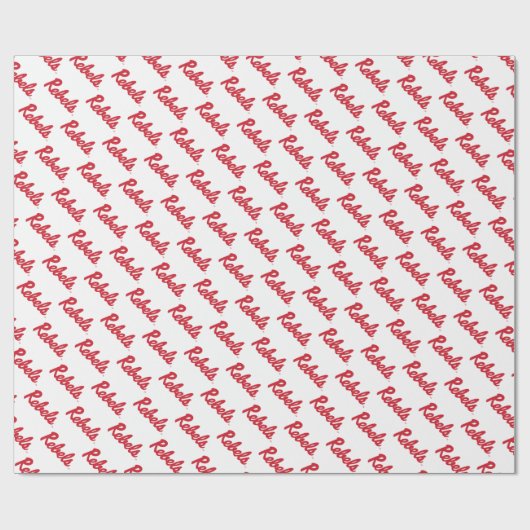 Papier Cadeau Université du Mississippi | Script Rebels (Plat)