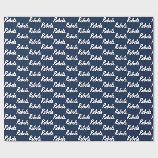Papier Cadeau Université du Mississippi | Script Rebels (Plat)