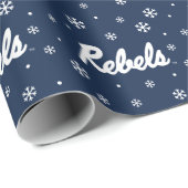 Papier Cadeau Université du Mississippi | Script Rebels (Coin rond)