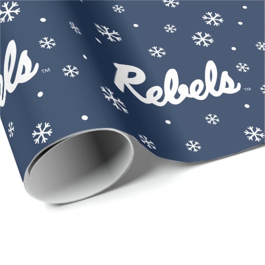 Papier Cadeau Université du Mississippi | Script Rebels (Coin rond)